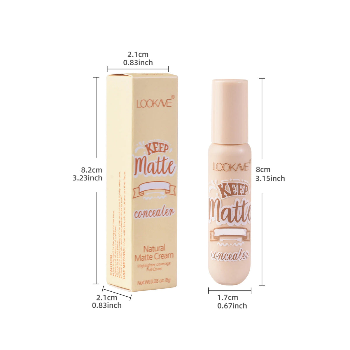 HSF Marketplace liquid concealer stick with six shades, moisturizing full coverage cream for acne and dark circles in natural matte finish