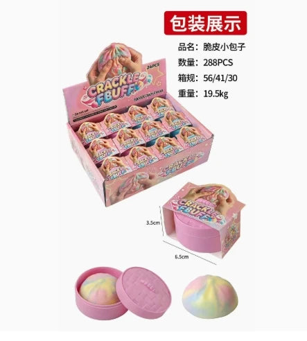 2026 Hot Selling Crispy Donut Squishy Toy, Macaron Cat Paw Chocolate Crunchy Stress Relief Vent Fidget Toy