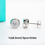 Moissanite stud earrings and necklace set in 18K gold and silver by HSF Marketplace