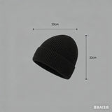 Warm knitted melon hat winter beanie for men and women, shown in a cozy textured design