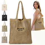 Crochet tote bag for women, stylish summer beach accessory by HSF Marketplace