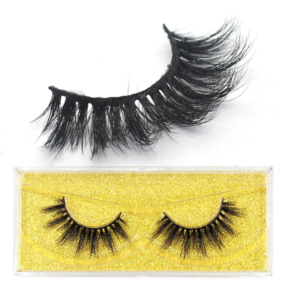 Dropshipping 3D Mink Eye Lashes Fluffy Volume Eyelash Extension Natural Wispy Full Strip Mink False Eyelashes Bulk Lash Makeup