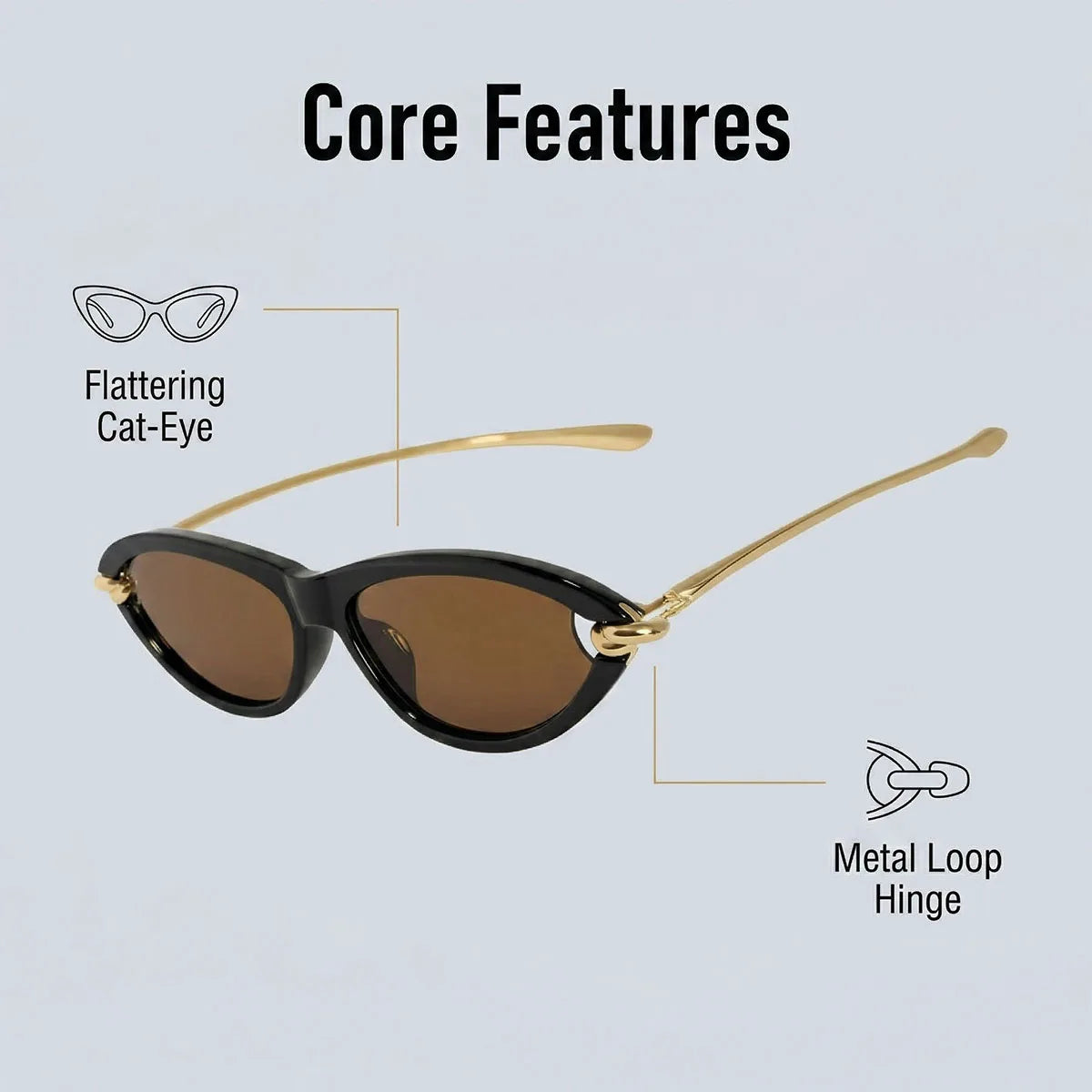 Trendy women's cat eye sunglasses by HSF Marketplace with UV400 protection and luxury fashion design, stylish for 2026.