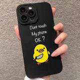 Cute Cartoon Duck Silicone Phone Case for iPhone Models
