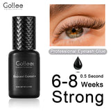 Gollee 0.5s Fast Dry Lash Extension Glue Professional Lash Adhesive Lasting 6-8 Weeks Waterproof Grafting Eyelash Super Bonder
