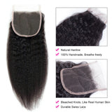 Kinky Straight Closure With Human Hair Bundles Yaki Straight Human Hair Bundles And Weaves With Frontal Closure Hair Extensions