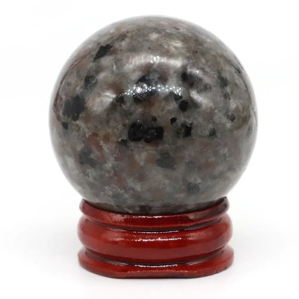 40mm Natural Stone Sphere Lapis Amethyst Quartz Crystal Ball Sphere Gemstone Decorative Ball for Divination Fengshui Home Decor