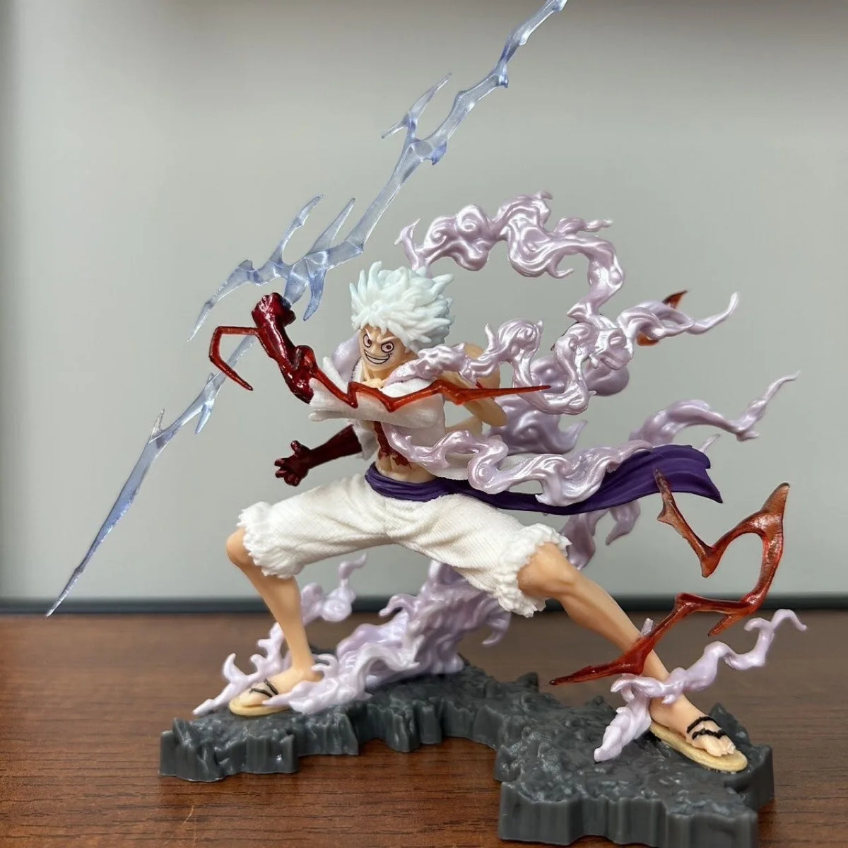 12cm One Piece Anime Wink Studio Thunderbolt Nika Luffy PVC figure desktop ornament statue