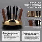 Japanese Premium Head Massager Scalp Brush Hair Massager Shampoo Brush Wet Plastic Detangling Brush Hair Cleaning Comb Rose Gold