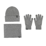 Unisex winter warm hat, gloves and scarf set in soft cashmere knit by HSF Marketplace