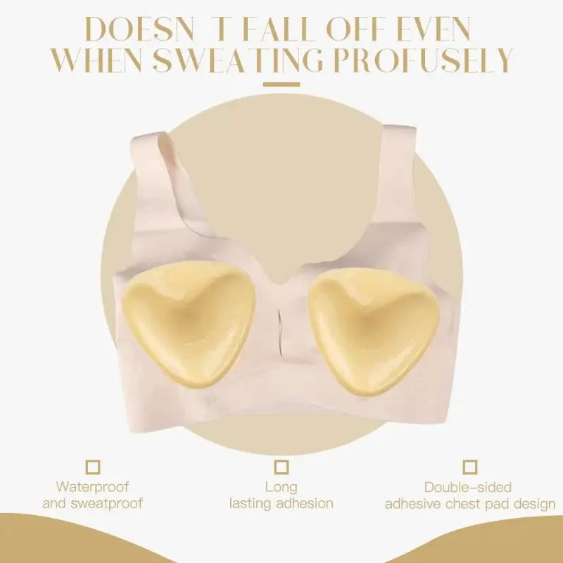 Double-sided adhesive push-up bra inserts for women, nude breast pads by HSF Marketplace