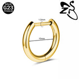 Titanium 18G hoop earrings for helix and cartilage piercings by HSF Marketplace