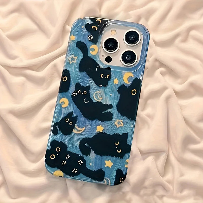 Moon and stars silicone iPhone case for all models by HSF Marketplace