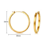 Stainless steel twist circle hoop earrings for women by HSF Marketplace