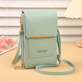 Fashion touch screen lock cell phone bag by HSF Marketplace, women's crossbody bag with card holder and shoulder strap.