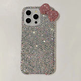 3D glitter bowknot diamond phone case for iPhone 13–18 models by HSF Marketplace