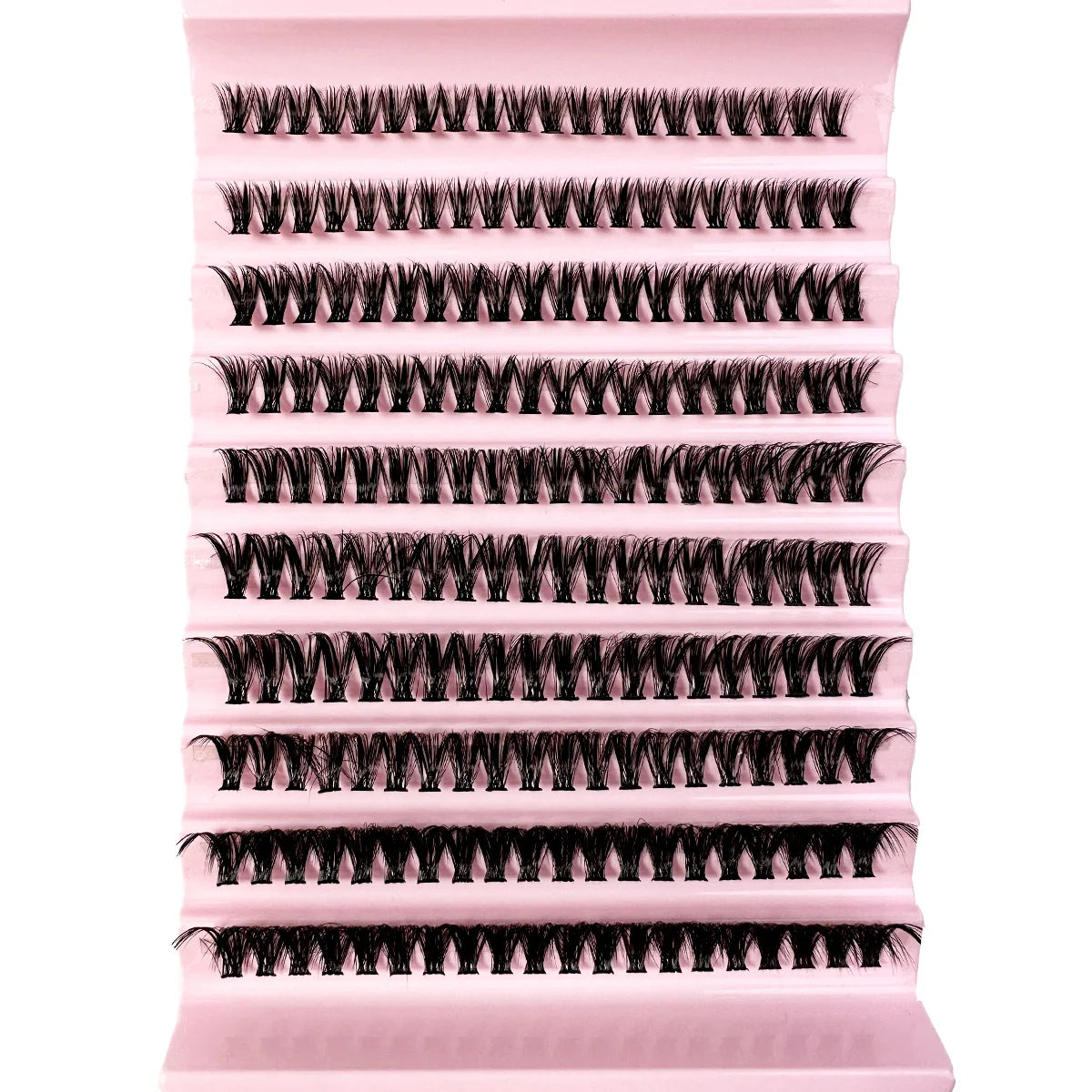 HSF Marketplace Faux Mink Eyelashes 540Cluster C Curled 3D Russian Strip with mixed 9-16mm natural eyelash extensions for makeup.