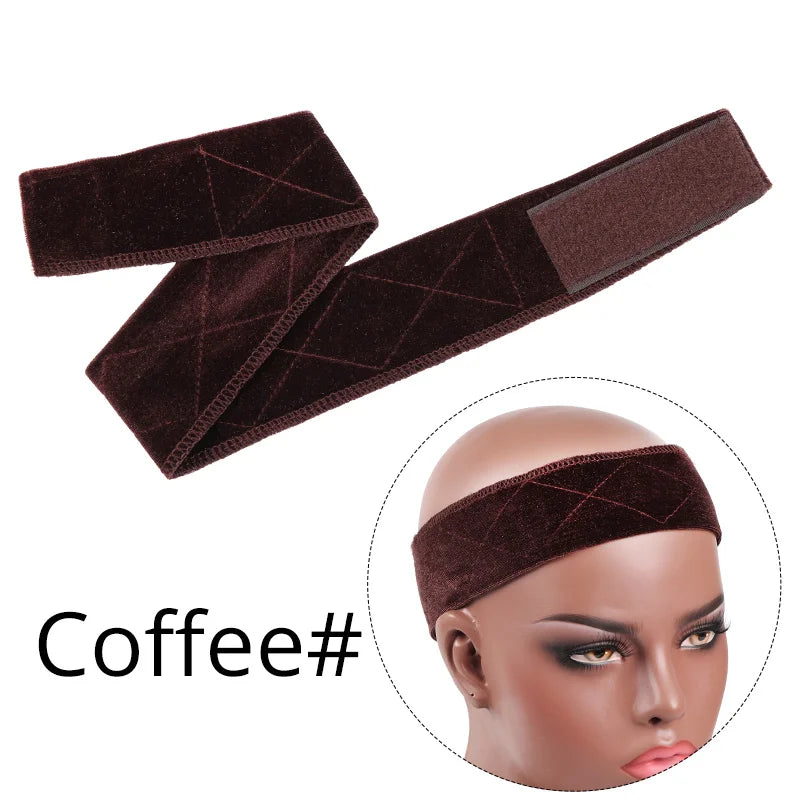 Non-slip velvet wig grip headband for women, adjustable comfort design by HSF Marketplace