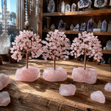 Rose Quartz Crystal Tree of Life - Tanli Tree, Feng Shui Decoration - Handmade Christmas Tree, Mineral Specimen