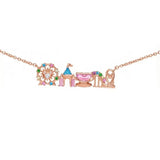 18K gold plated zircon pendant necklace by HSF Marketplace on a simple chain