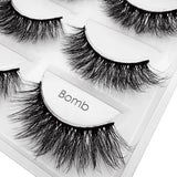 YSDO 3/5 Pairs 3D Mink False EyeLashes Winged Lashes Thick EyeLashes Makeup Fake EyeLashes Volume Lash Dramatic Mink EyeLashes
