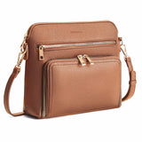 Women's shoulder bag with adjustable strap, multi-pocket design, crossbody style, by HSF Marketplace, featuring a stylish and functional purse