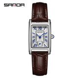 Sanda 1116 New Fashion 2023 Elegant Design Rectangle Dial Water Resistant Quartz Movement Business Women Analog Wrist Watch