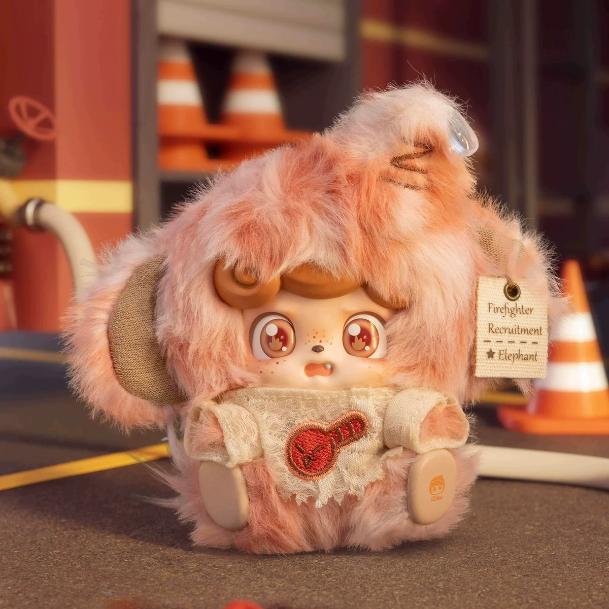 Q Kid Shining Passion Series blind box fluffy doll keychain pendant collectible desktop ornament