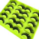 10 pairs of HSF Marketplace 3D faux mink lashes with wispy, thick, 25mm dramatic cat eye style for voluminous makeup look