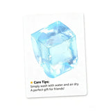 Transparent ice cube squishy toy with jelly TPR texture, stress relief fidget for teens and adults, by HSF Marketplace.