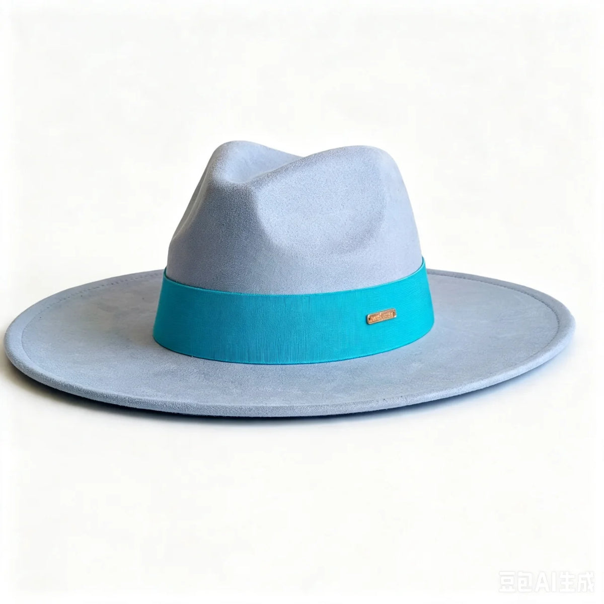 Women's wide brim suede fedora hat by HSF Marketplace in classic autumn winter style