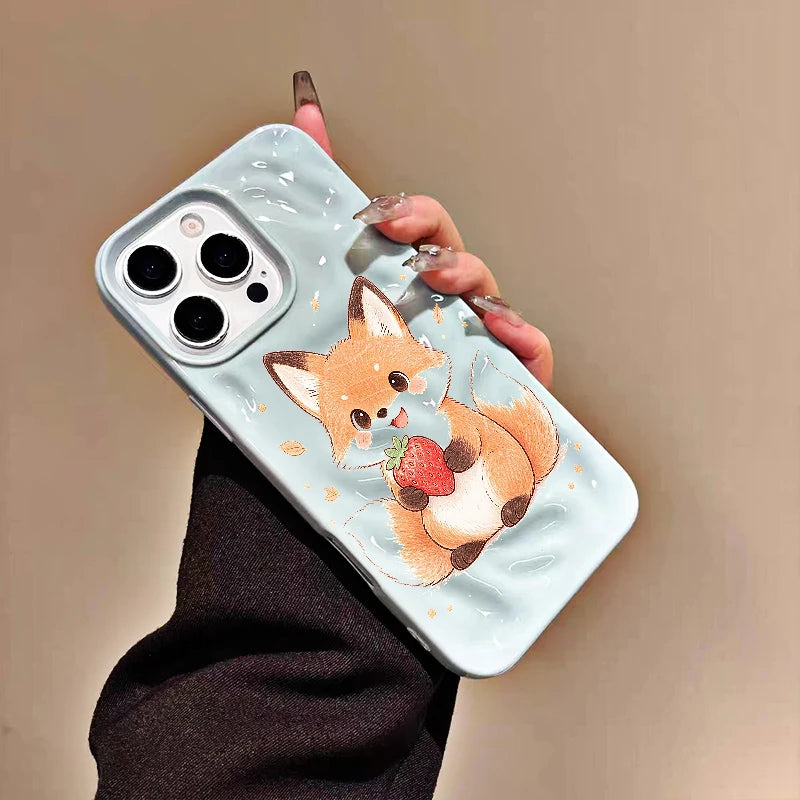 Cartoon Fox iPhone Case for Apple Models 11-18 with Unique Design