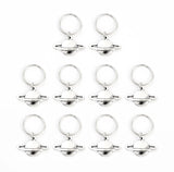 Silver star pearl hair braid dreadlock beads, 10-pack accessories by HSF Marketplace