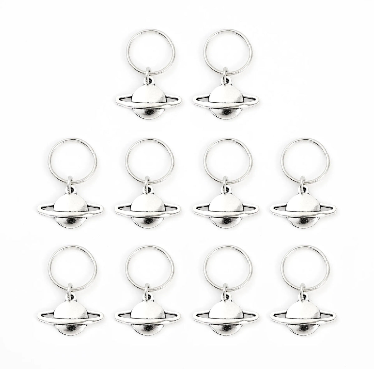 Silver star pearl hair braid dreadlock beads, 10-pack accessories by HSF Marketplace