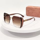 Oversized M letter women and men sunglasses by HSF Marketplace, light luxury square outdoor travel eyewear with cool street style