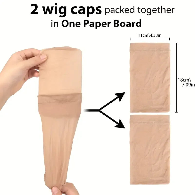 4-pack high-quality stocking wig caps by HSF Marketplace for Halloween and cosplay hair styling