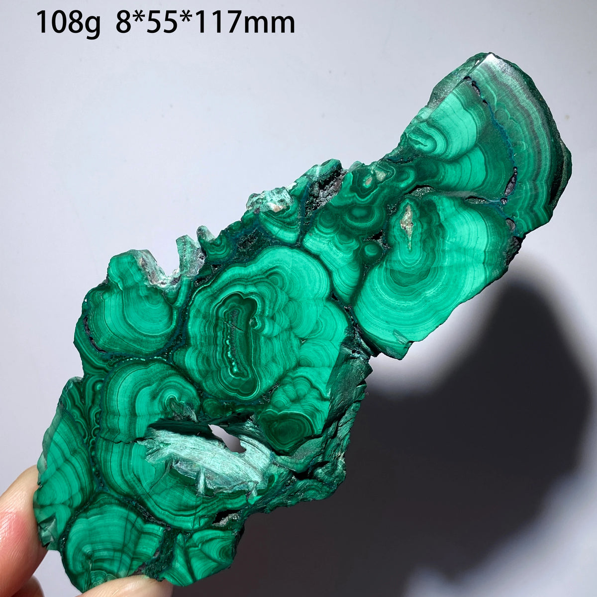 Natural Malachite Mineral Specimens Slab Slices Single-Sided Polished Quartz Crystal Healing Stone Home Decor