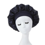 Two-pack wide brim satin bonnets with elastic band for women by HSF Marketplace