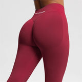 HSF Marketplace women's seamless bum-shaping leggings with ribbed waistband and scrunch butt design