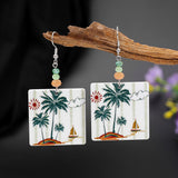 Elegant red brown vintage tree dangle earrings for women, HSF Marketplace jewelry