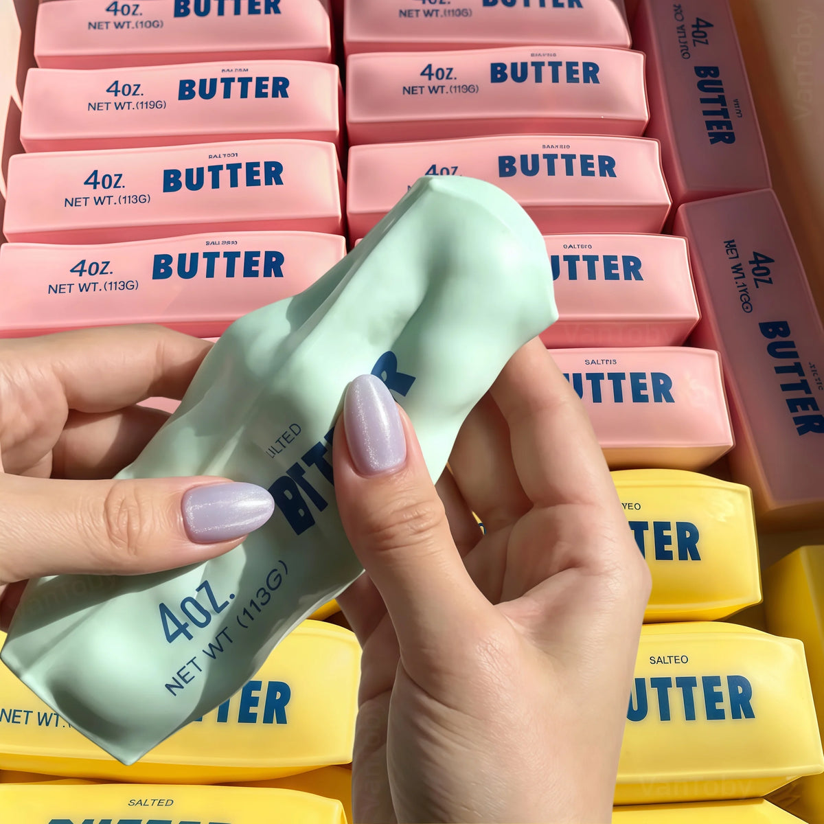 Building Block Filled Butter Stick Stress Relief Toy, Non Elastic Squeeze Toy, Shapeable Squeeze Toy, Sensory Stress Relief Toy
