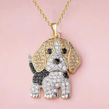 Cute beagle pendant necklace, elegant jewelry for dog lovers by HSF Marketplace