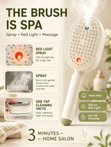 Anti-Tangle, Smoothing, Scalp Massage, Wet & Dry Use Hair Brush Electric Spray Air Cushion Massage Hair Brush