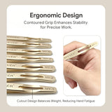 MYEVER Anti-Slip Eyelash Extension Steel Tweezers High-Density Fiber Tip Eyelash & Eyebrow Professional Precision Makeup Tools