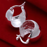 925 sterling silver hoop earrings for women, trendy elegant jewelry by HSF Marketplace