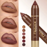 HSF Marketplace silky velvet matte lipstick lipliner in six colors, waterproof, long-lasting, with natural lip contour application.