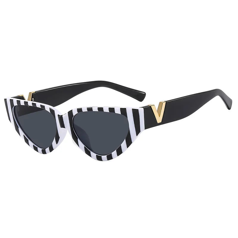 Luxury vintage cat eye sunglasses for women by HSF Marketplace, stylish designer eyewear with UV400 protection and fashionable cateye shape.