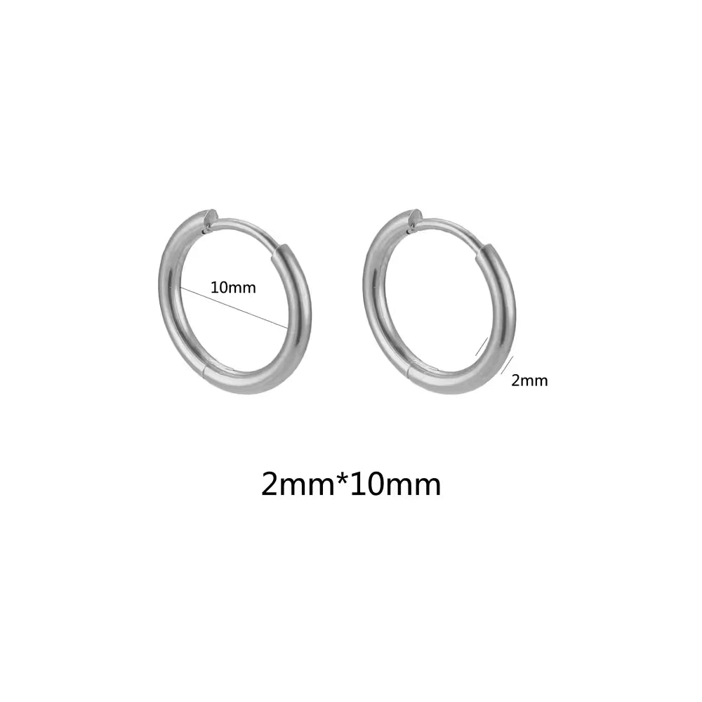 6PCS stainless steel textured hoop earring components for DIY jewelry making by HSF Marketplace