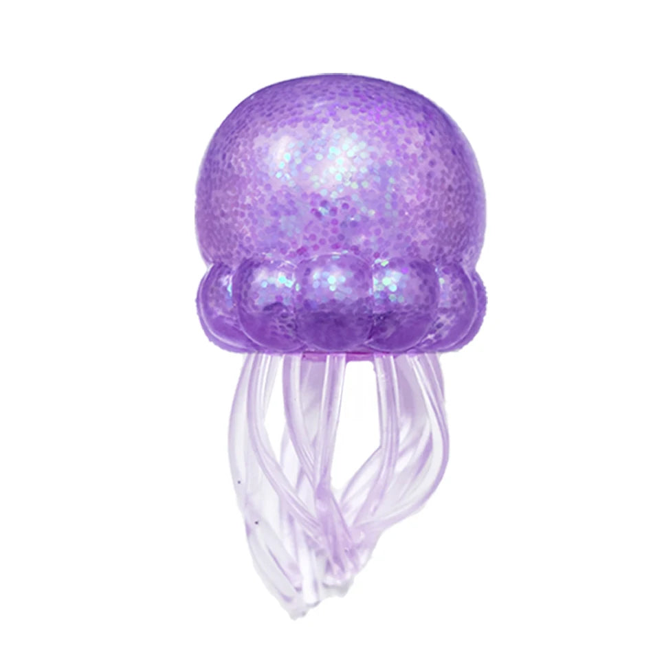 Glitter Octopus Squishy Glitter Jellyfish Squishy with Box Dumplings Sensory Squeeze Toy for Stress Relief wholesale