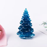 Christmas Trees Resin Natural Stone Amethyst Rose Quartz Luck Tree Handmade Ornaments Silicone Home Decoration Holiday Gift